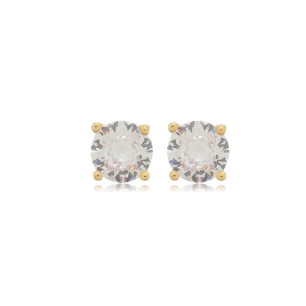 BRINCO PONTO DE LUZ BIA 5MM BANHADO À OURO 18K