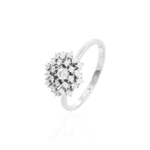 ANEL CHUVEIRO FLOR PRATA 925