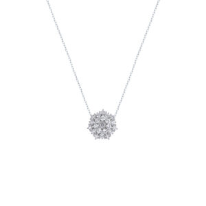 COLAR CHUVEIRO MIOLO FLOR PRATA 925