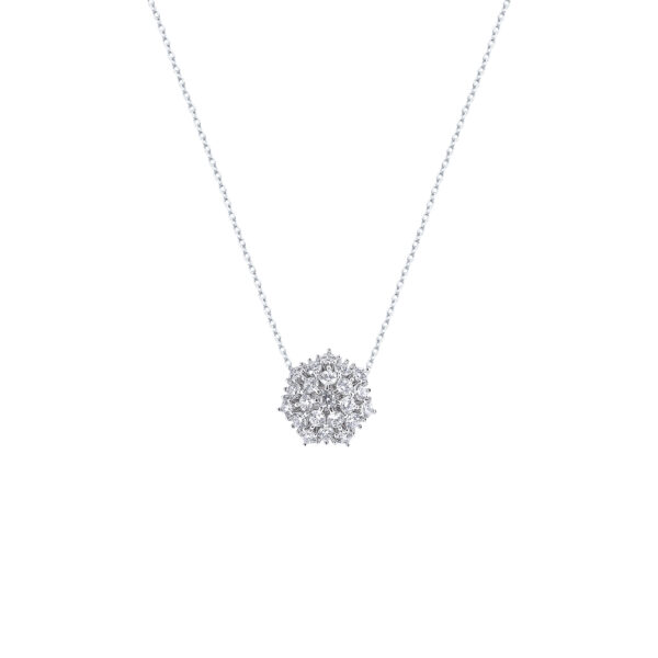 COLAR CHUVEIRO MIOLO FLOR PRATA 925